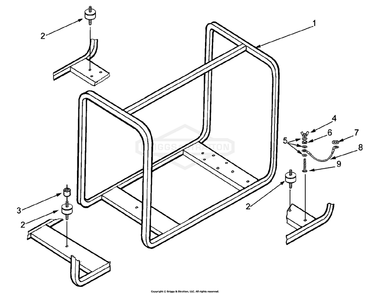 Part Location Diagram of 102604GS Briggs and Stratton Cradle yellow